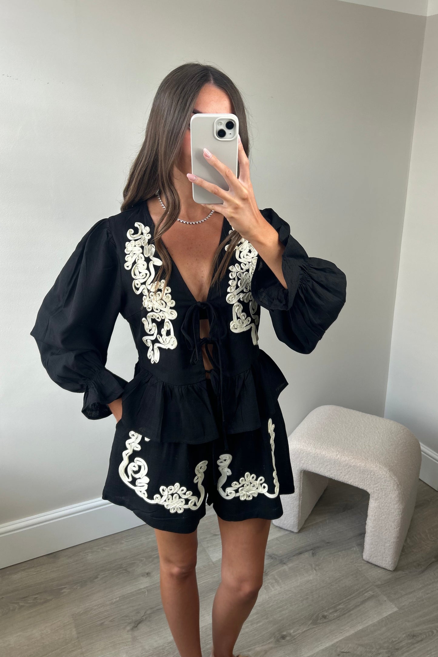 BLACK TOP & SHORT SET