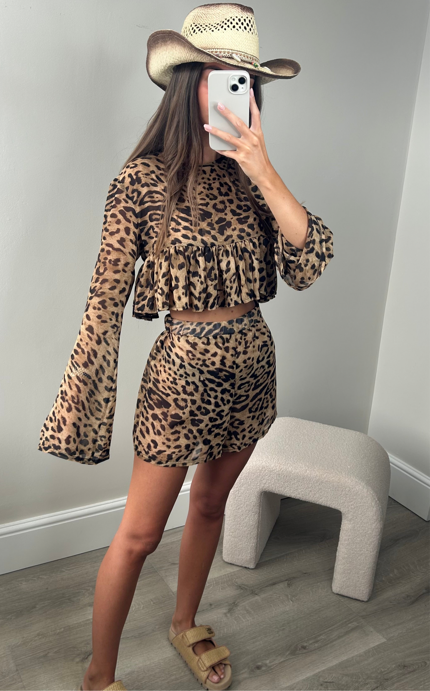 LEOPARD FRILL TWO PIECE