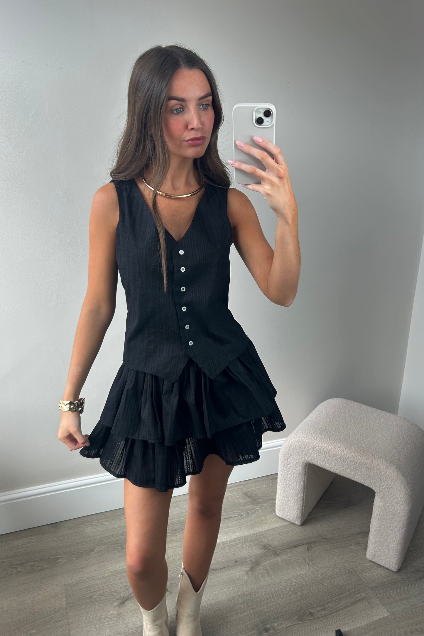 RARA WAISTCOAT SET - BLACK