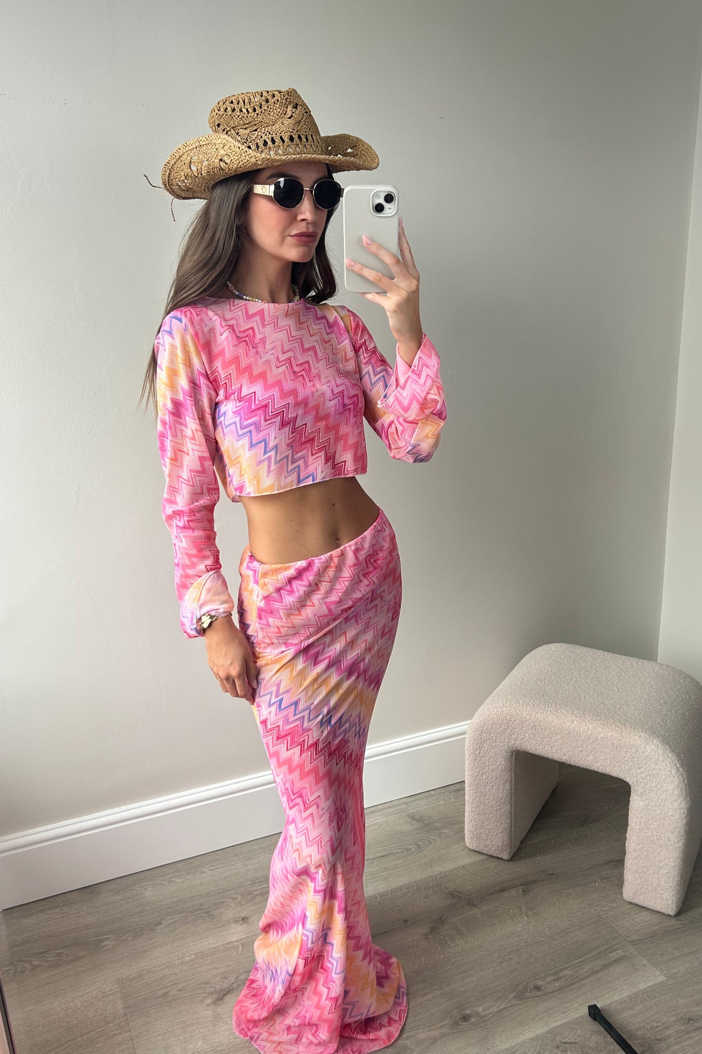 ‘AURA’ MAXI SKIRT TWO PIECE - PINK