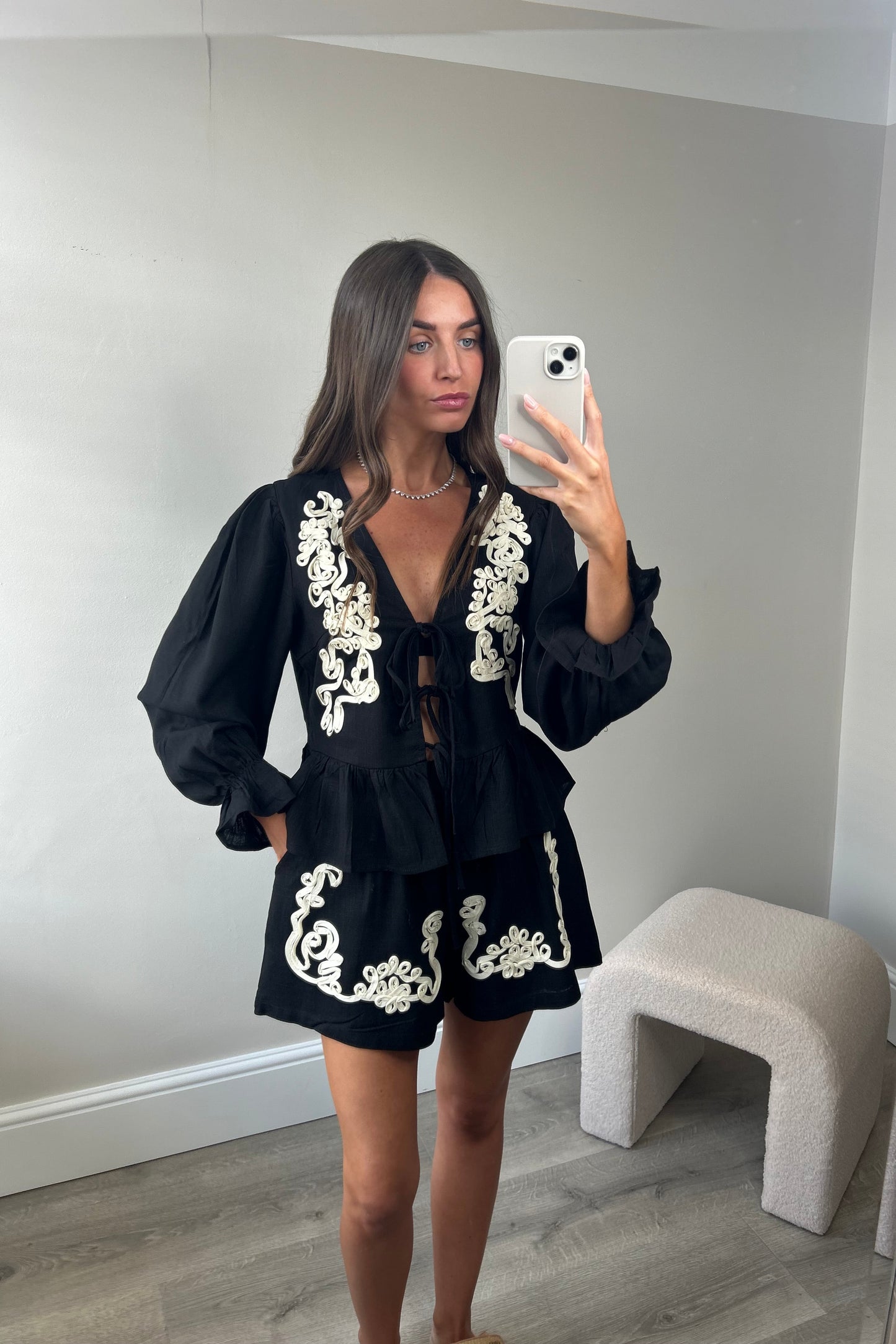 BLACK TOP & SHORT SET