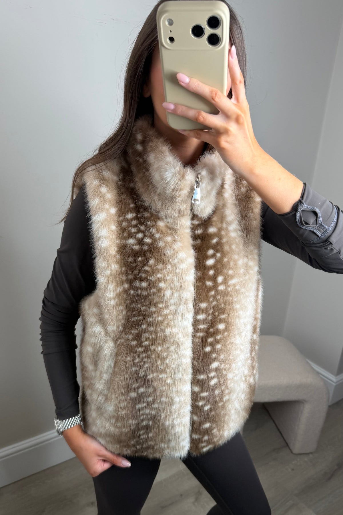BAMBI STYLE GILET - BEIGE