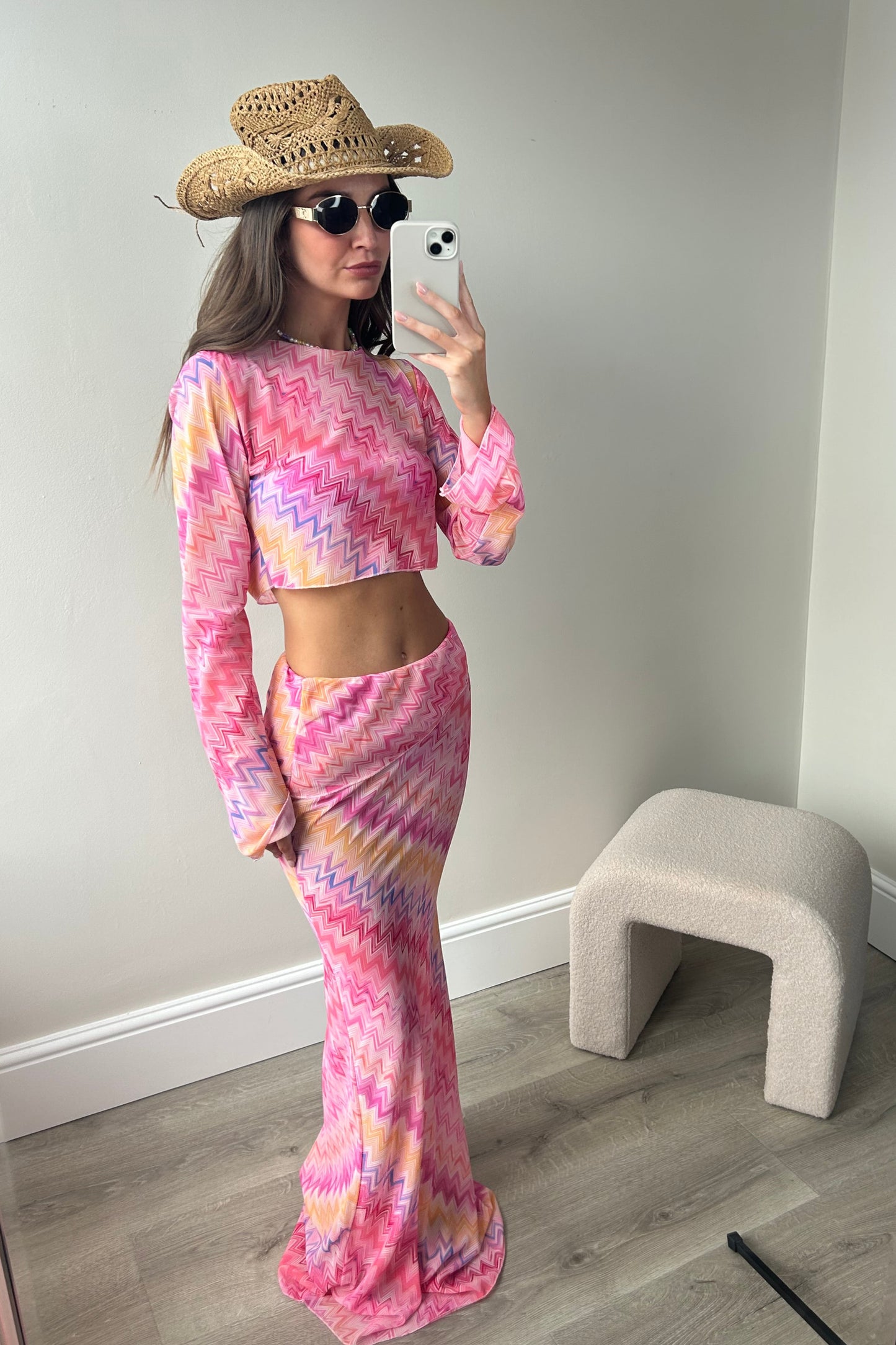 ‘AURA’ MAXI SKIRT TWO PIECE - PINK