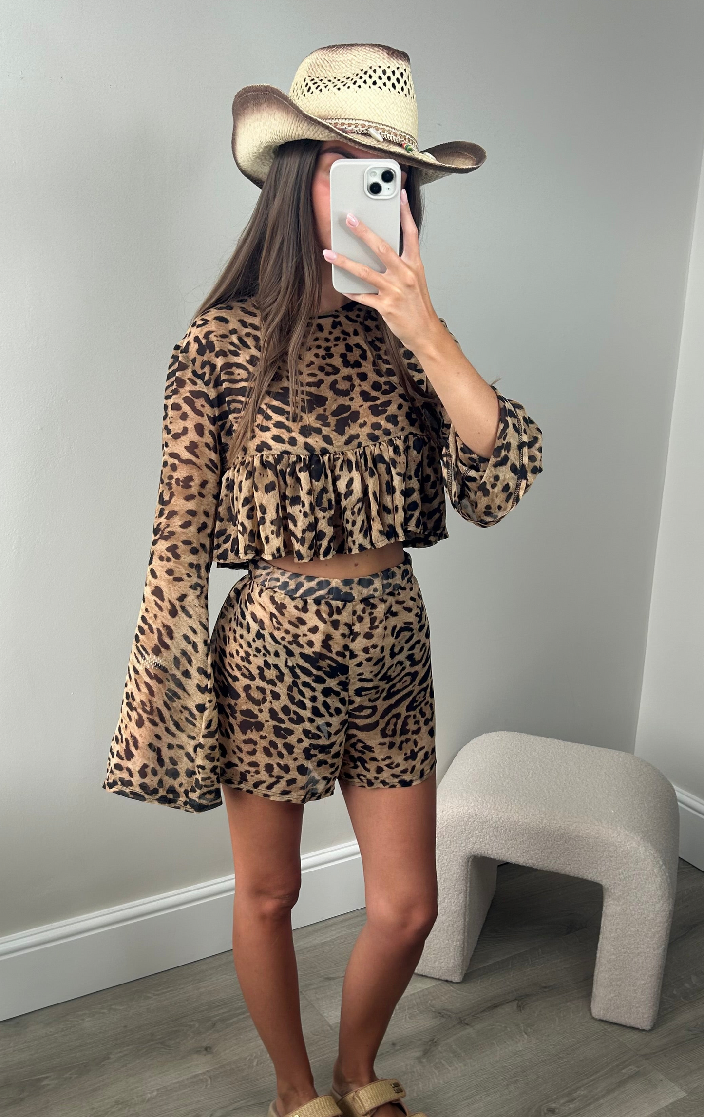 LEOPARD FRILL TWO PIECE