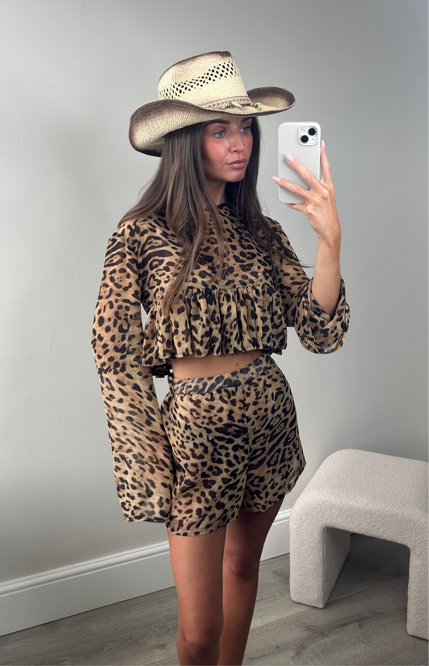 LEOPARD FRILL TWO PIECE