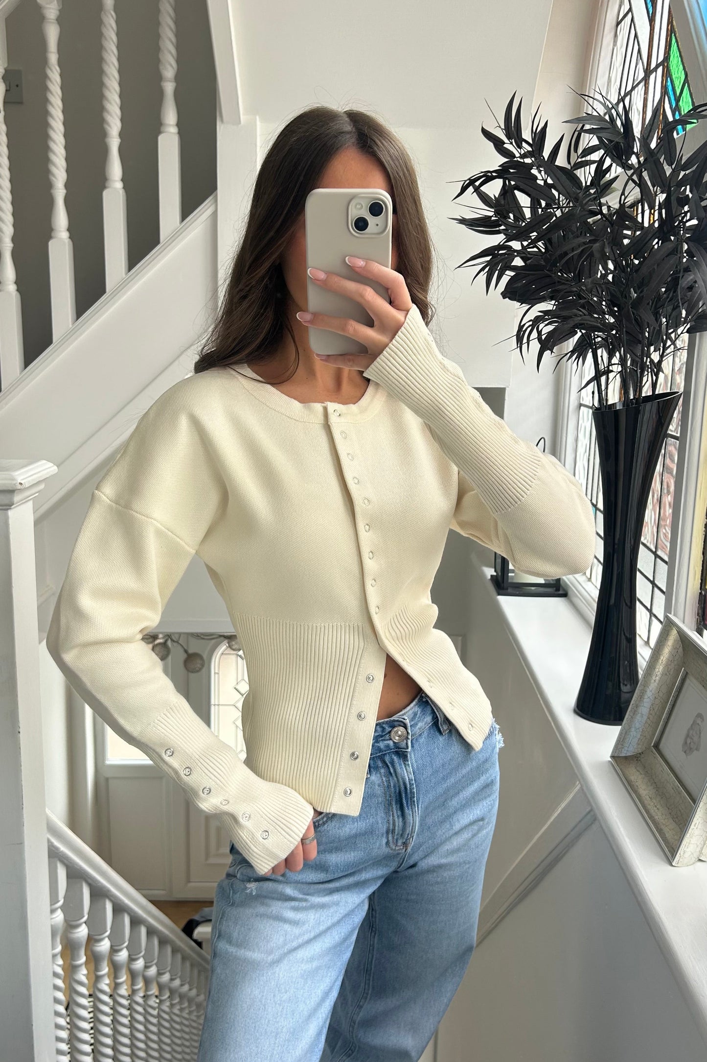 ‘TALA’ KNITTED CARDIGAN - CREAM