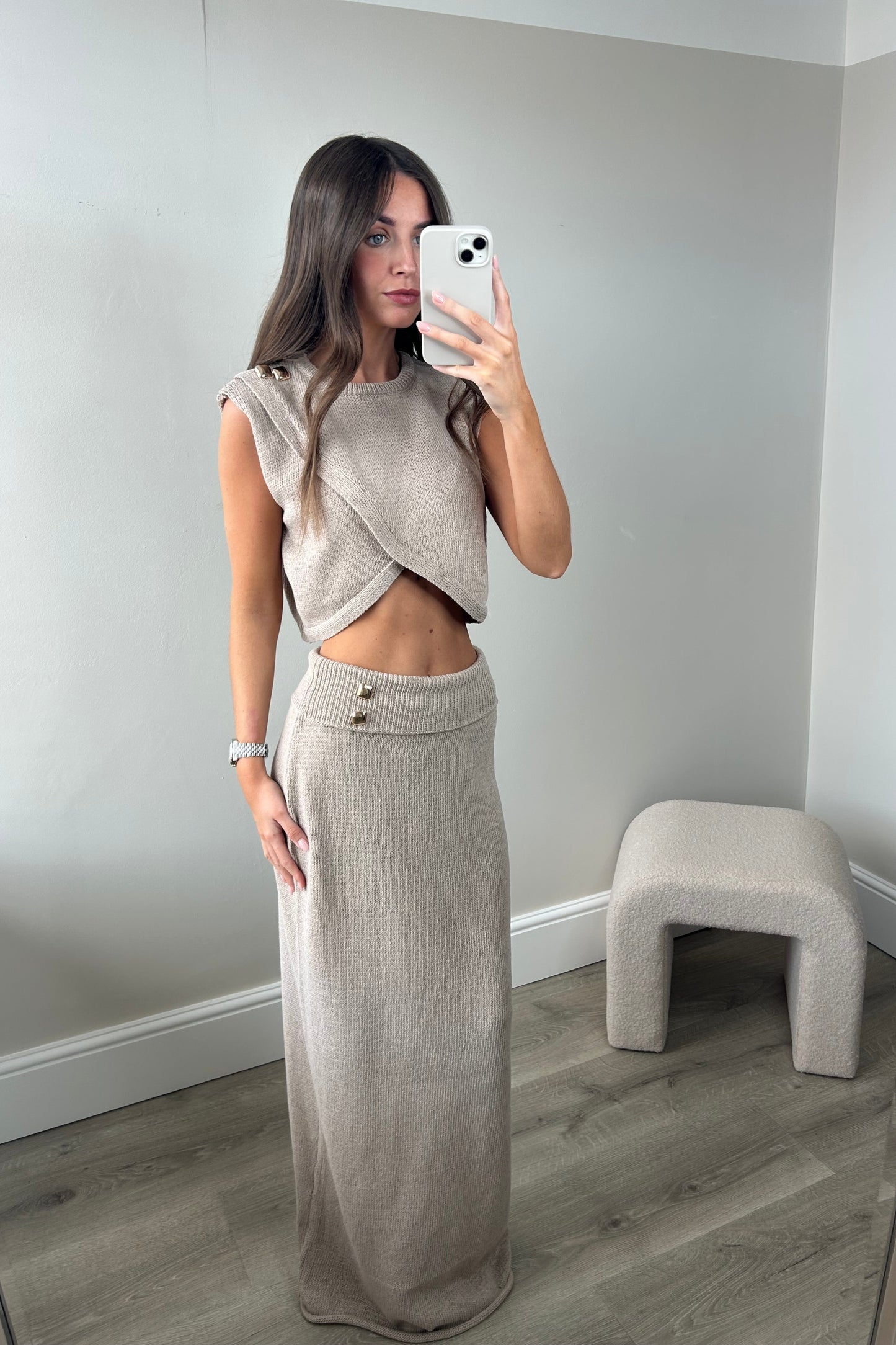 CROSS TOP & MAXI SKIRT SET