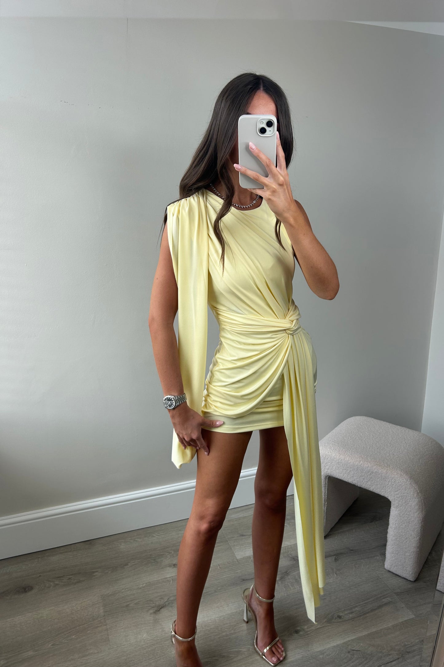 LEMON SLINKY MINI DRESS