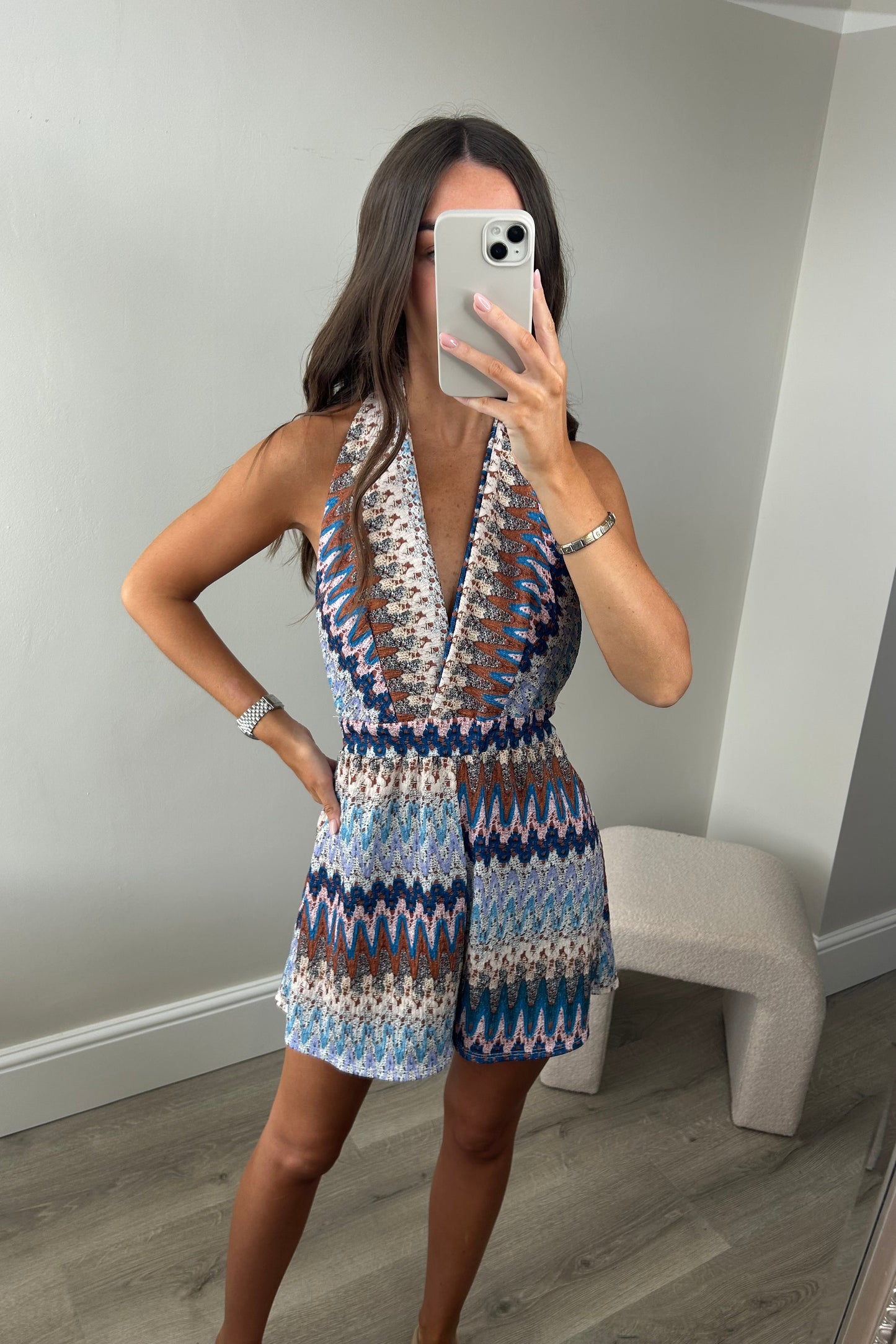 ‘AMALFI’ HALTER NECK PLAYSUITS