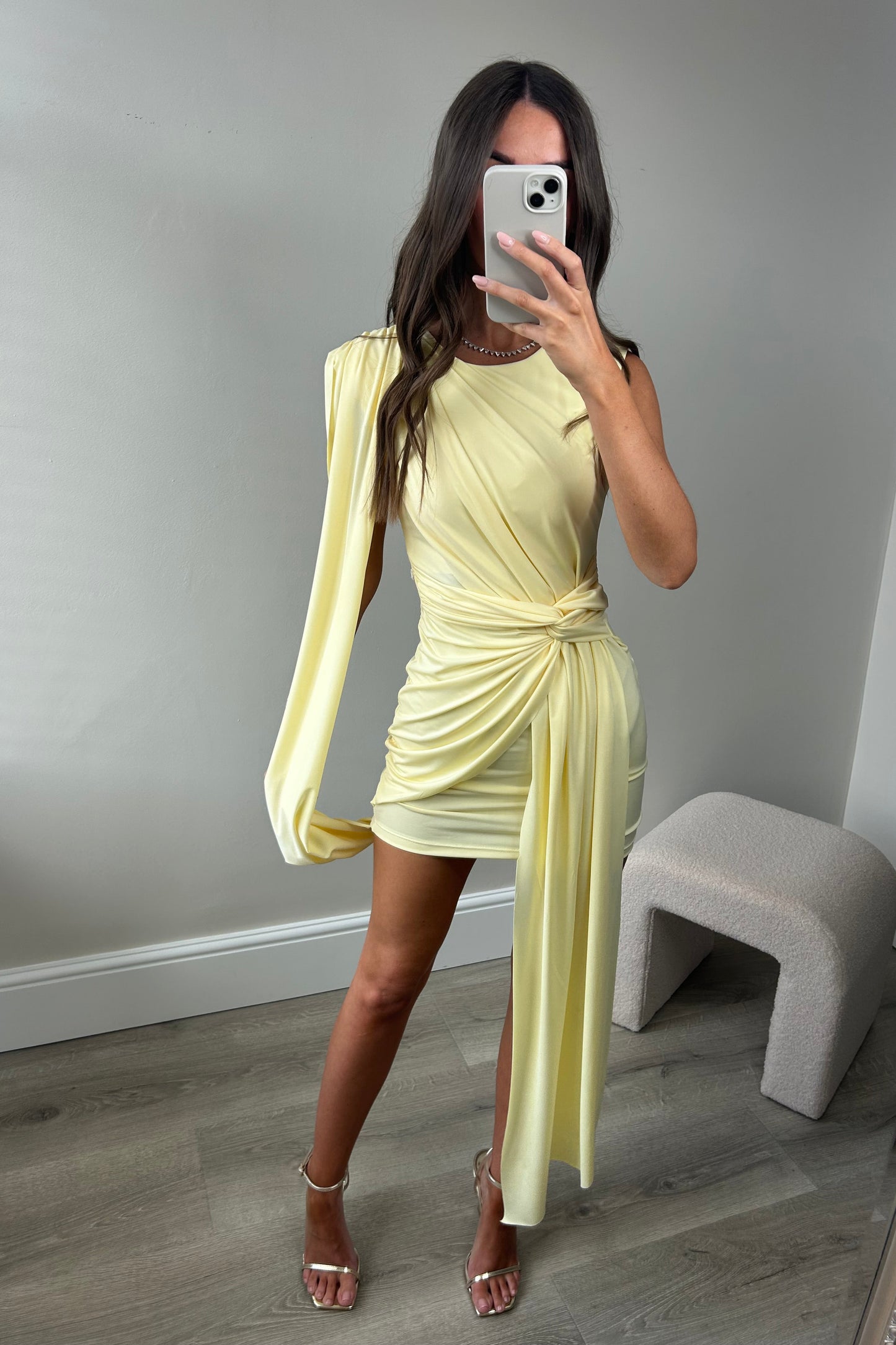 LEMON SLINKY MINI DRESS