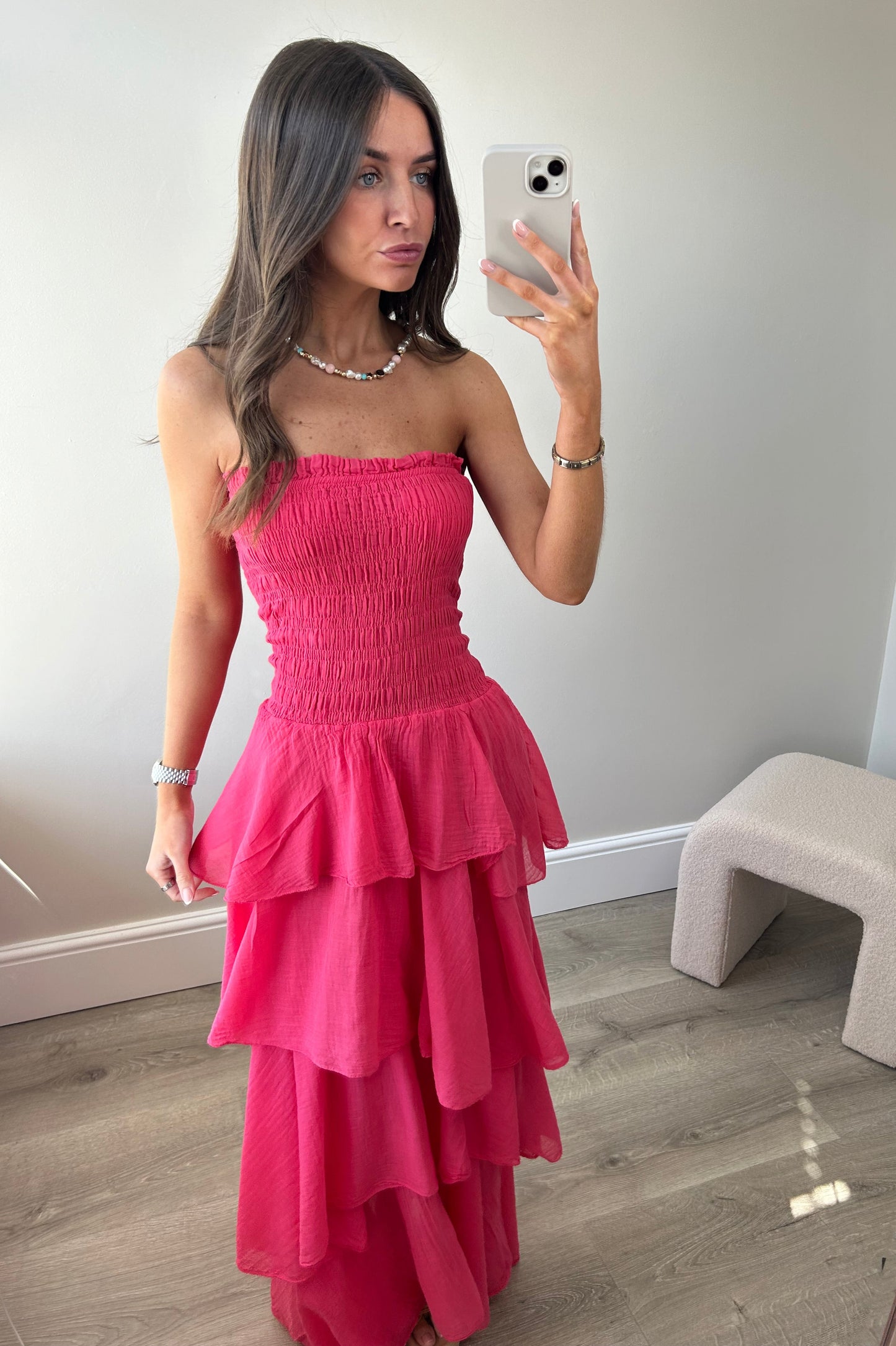 'TILA' RUFFLE DRESS - PINK