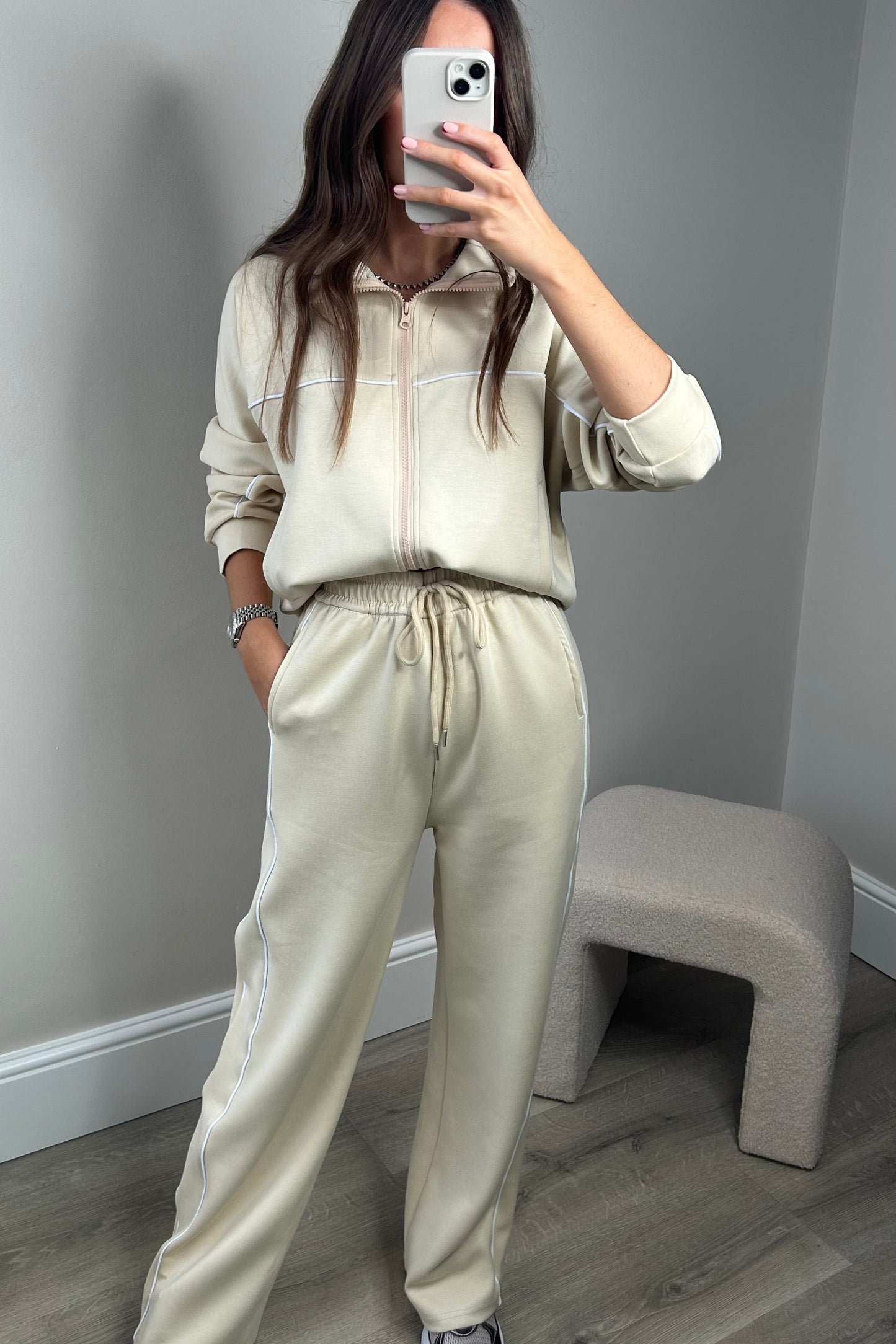 ZIP LOUNGE SET - CREAM