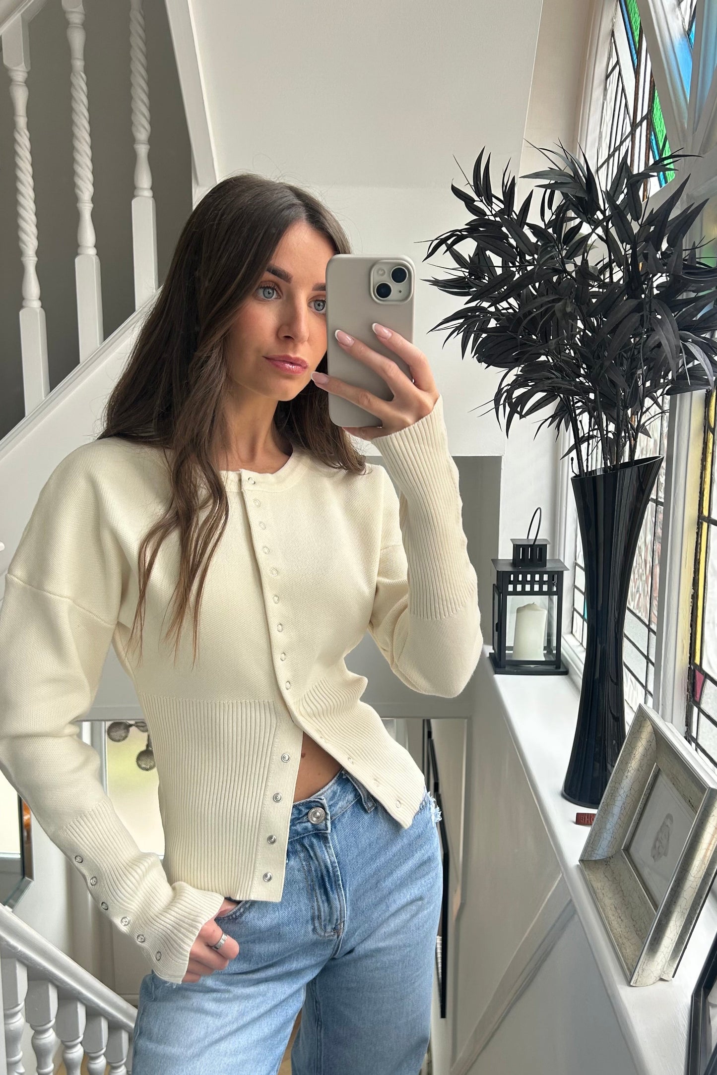 ‘TALA’ KNITTED CARDIGAN - CREAM