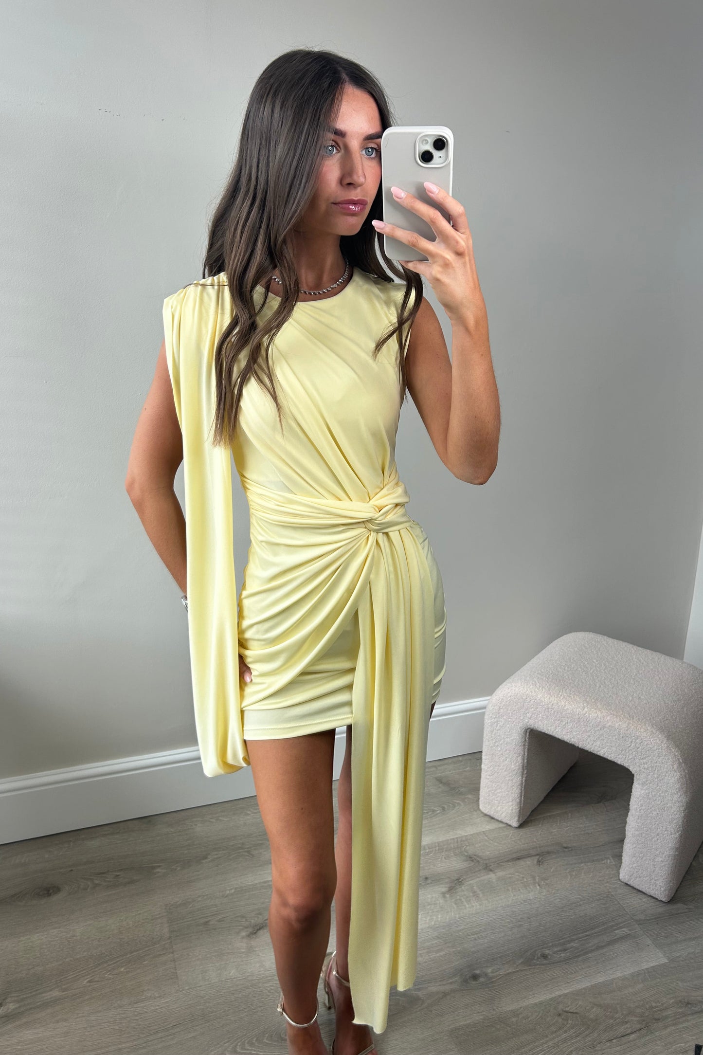LEMON SLINKY MINI DRESS