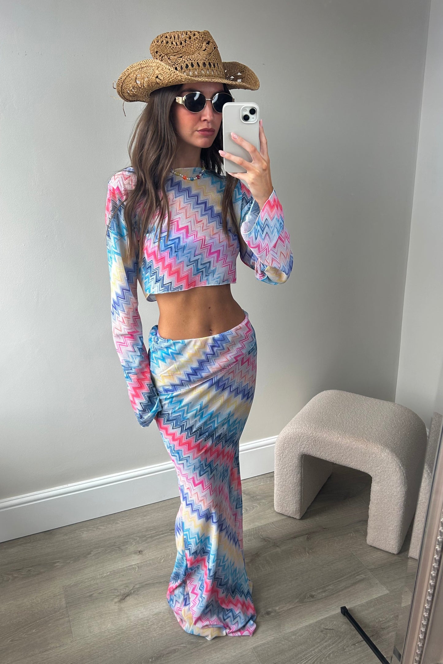 ‘AURA’ MAXI SKIRT TWO PIECE - BLUE