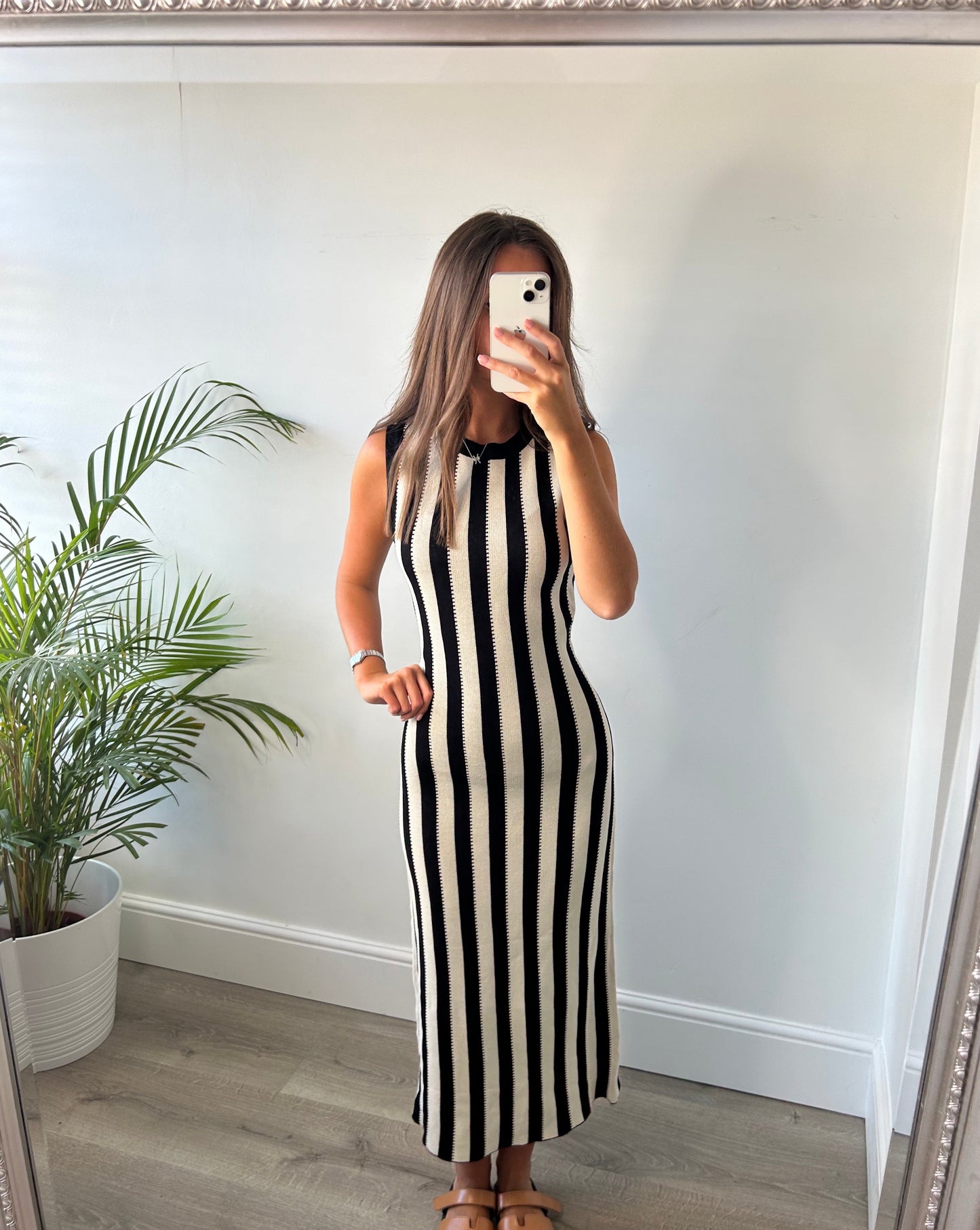 Black Striped Dress