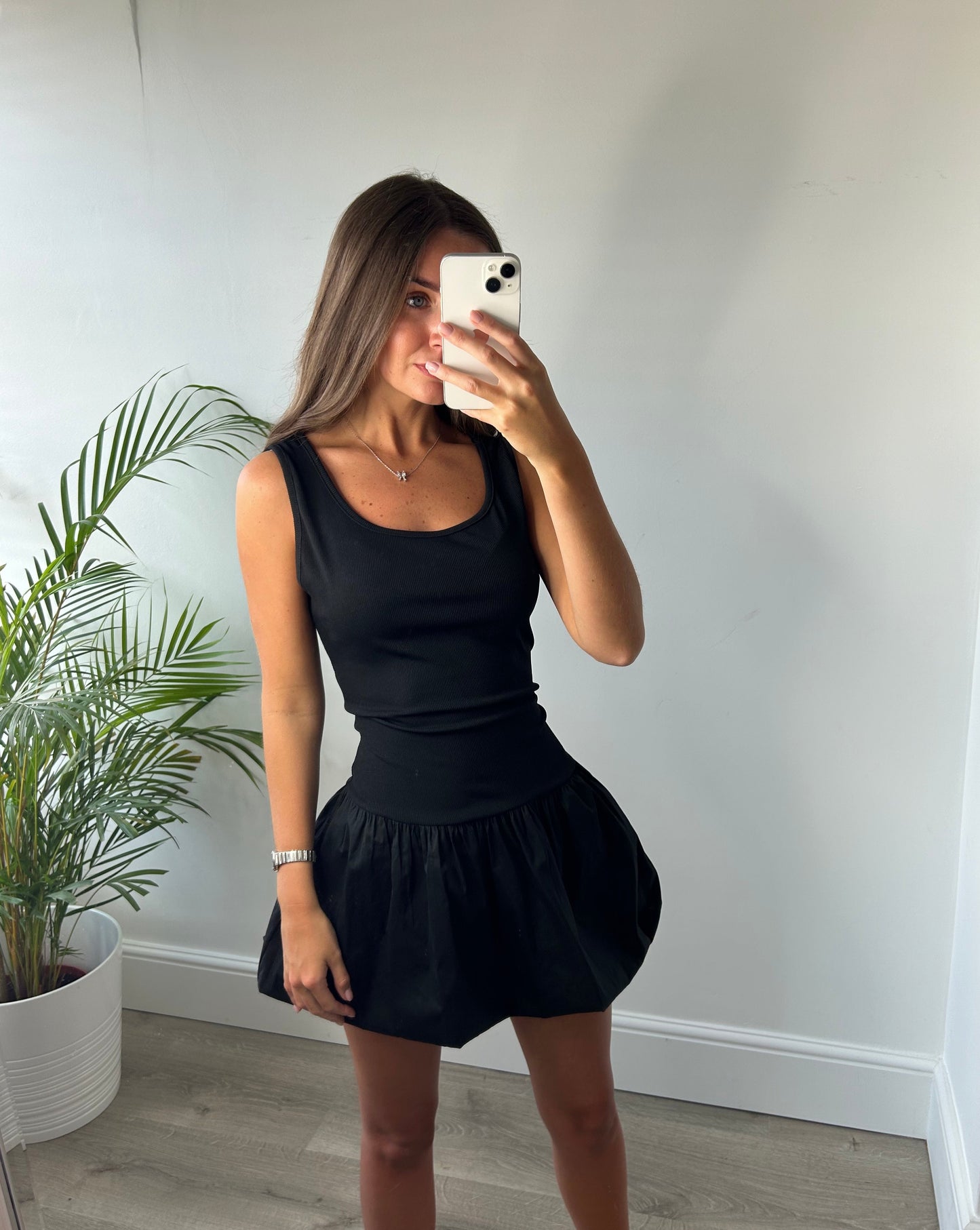 Black Puff Dress