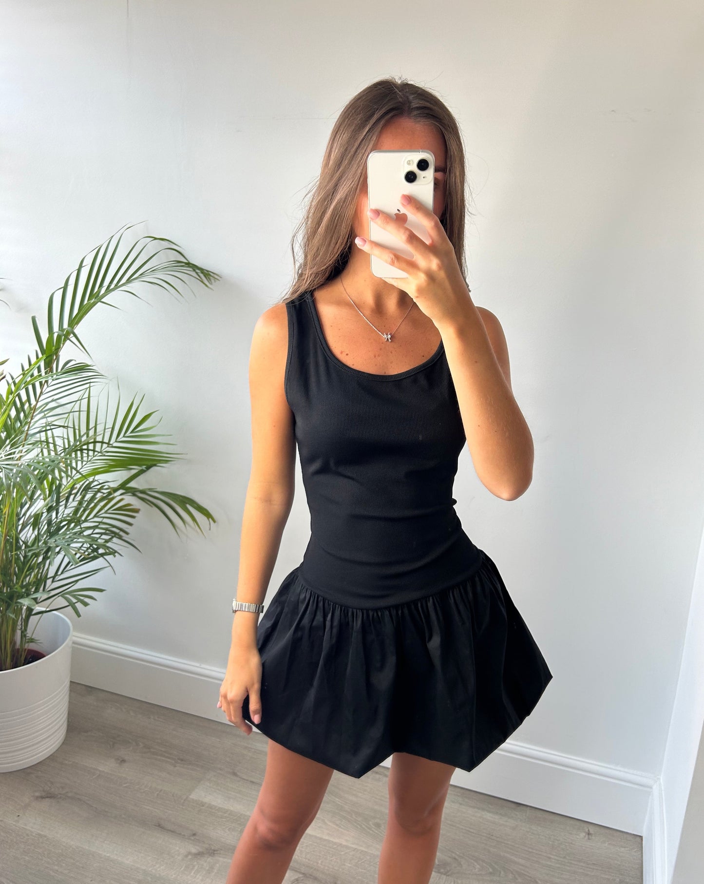 Black Puff Dress