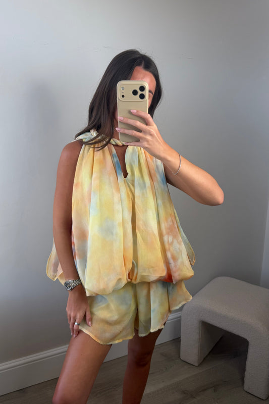 'PRIYA' FLORAL CO ORD - YELLOW