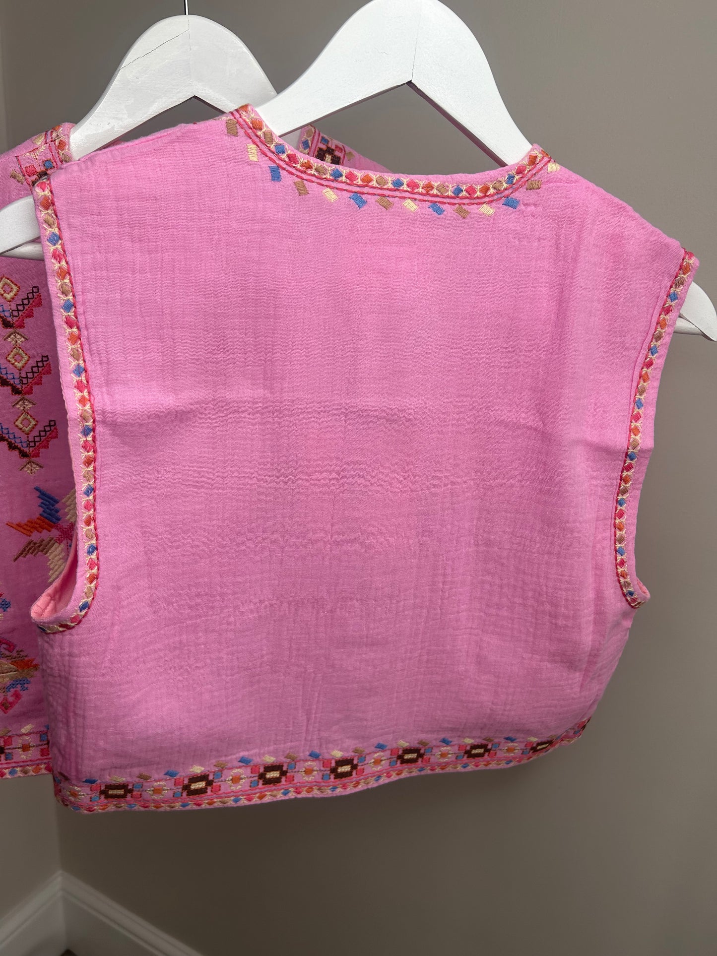 PINK PATTERNED WAISTCOAT