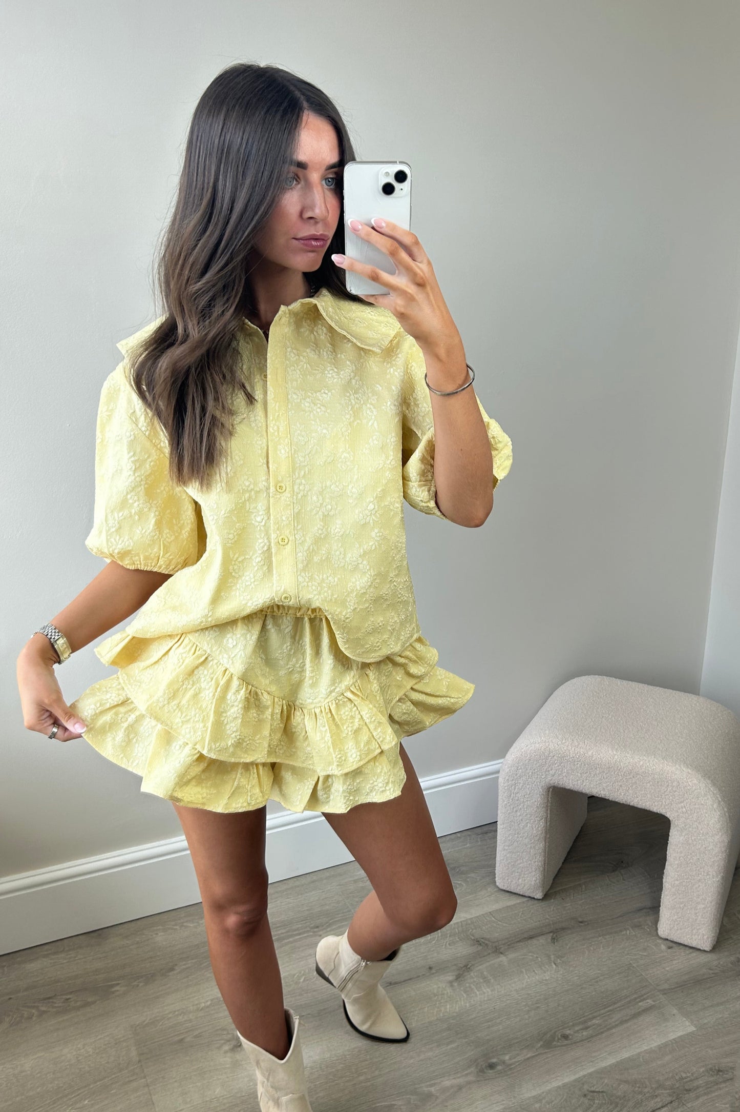 Yellow Shirt & Skort Co-ord