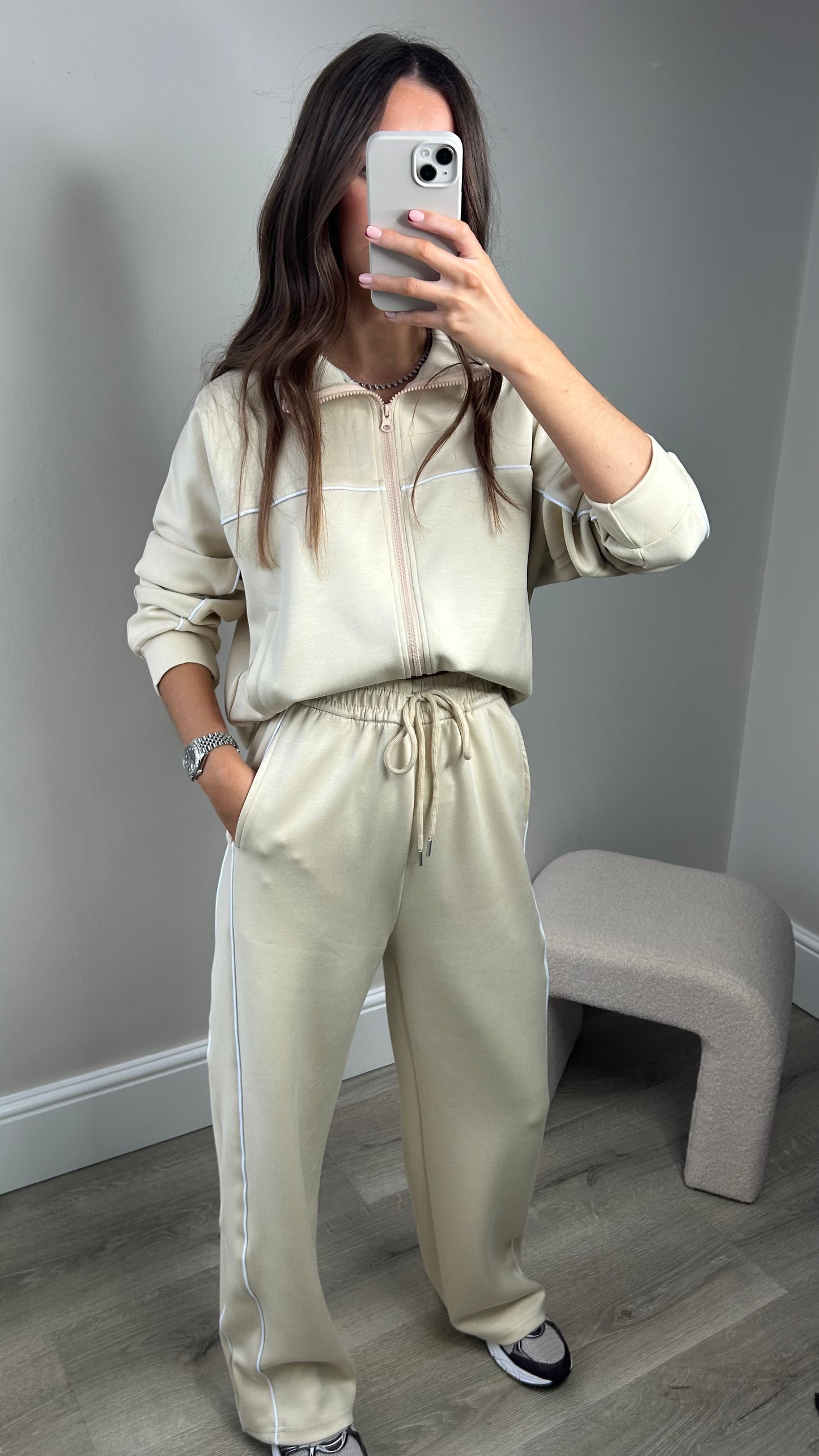 ZIP LOUNGE SET - CREAM