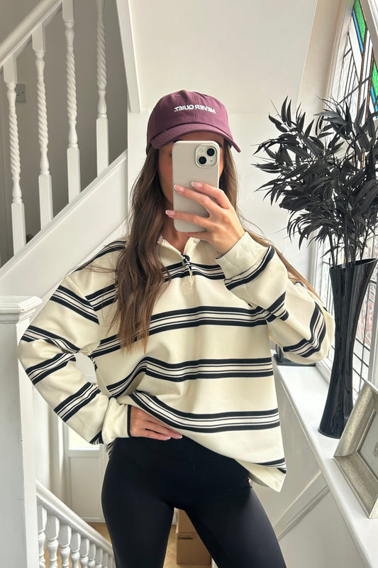 STRIPED LONG SLEEVED RUGBY TOP