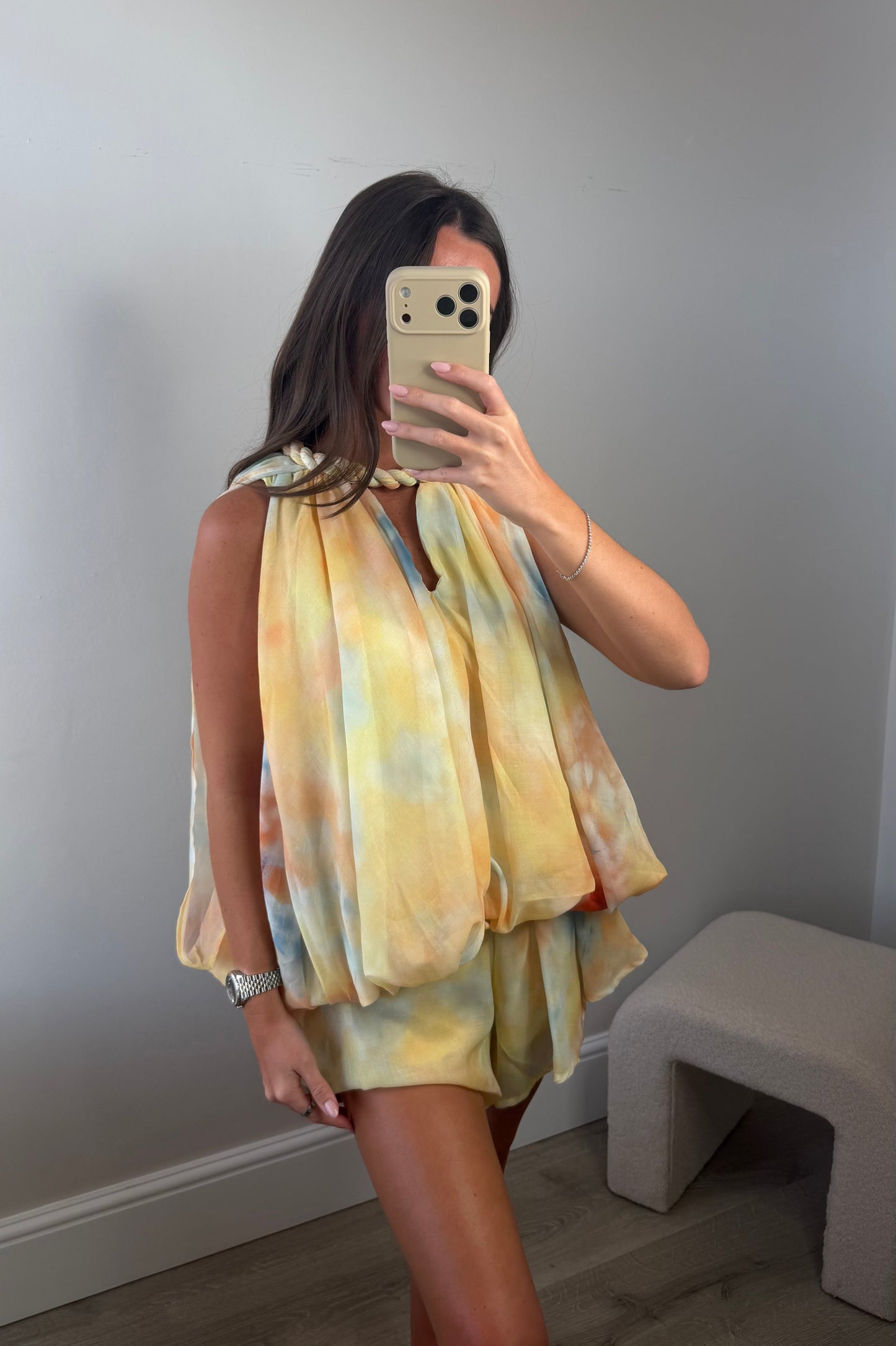 'PRIYA' FLORAL CO ORD - YELLOW
