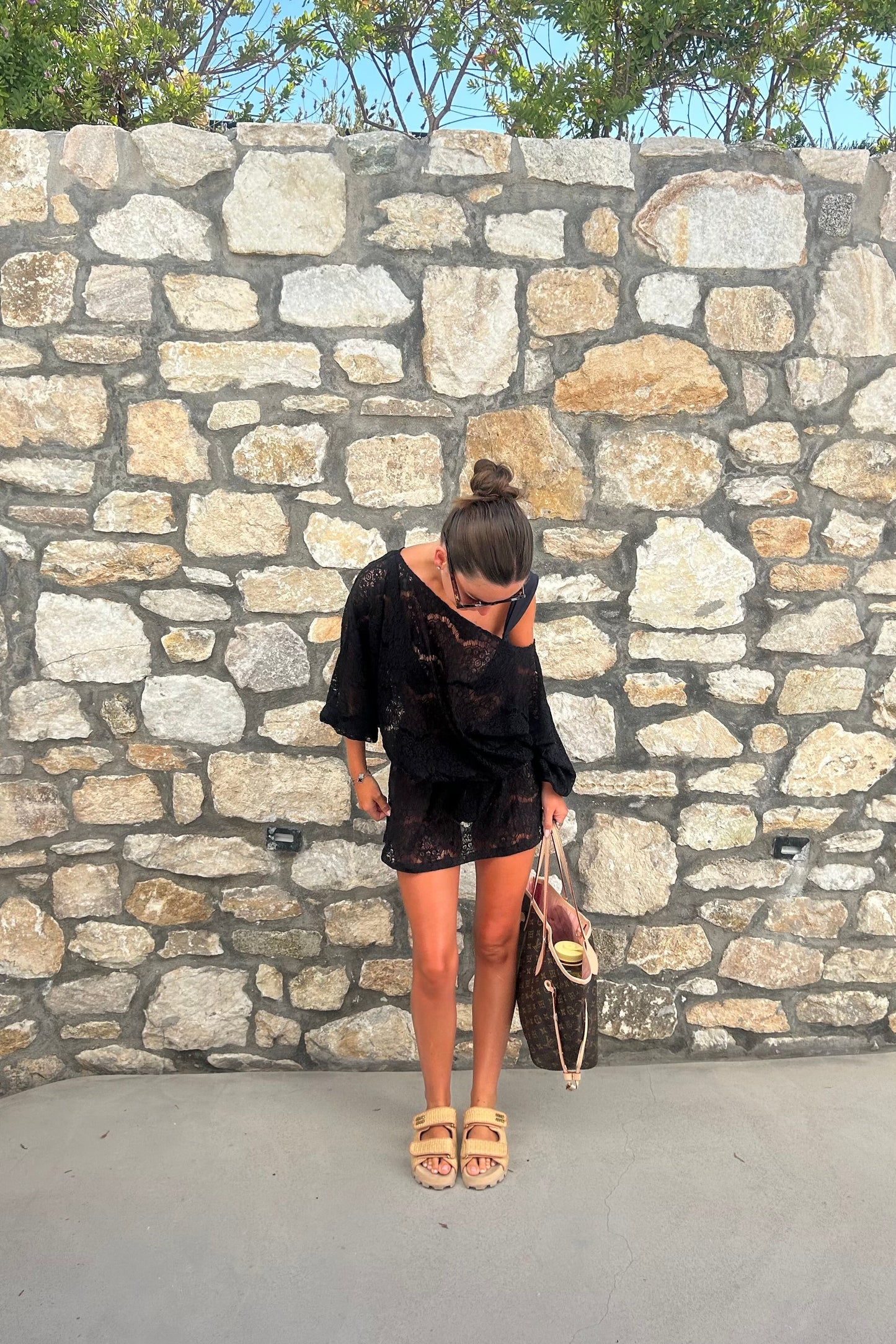 BEACH KAFTAN - BLACK