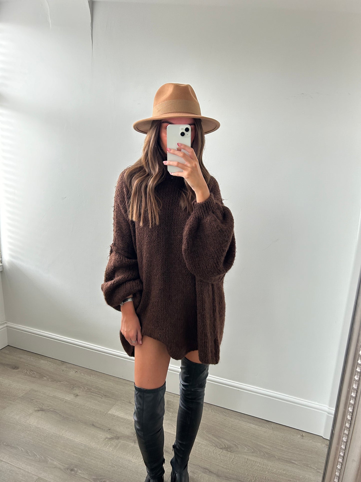 Brown Jumper Dress