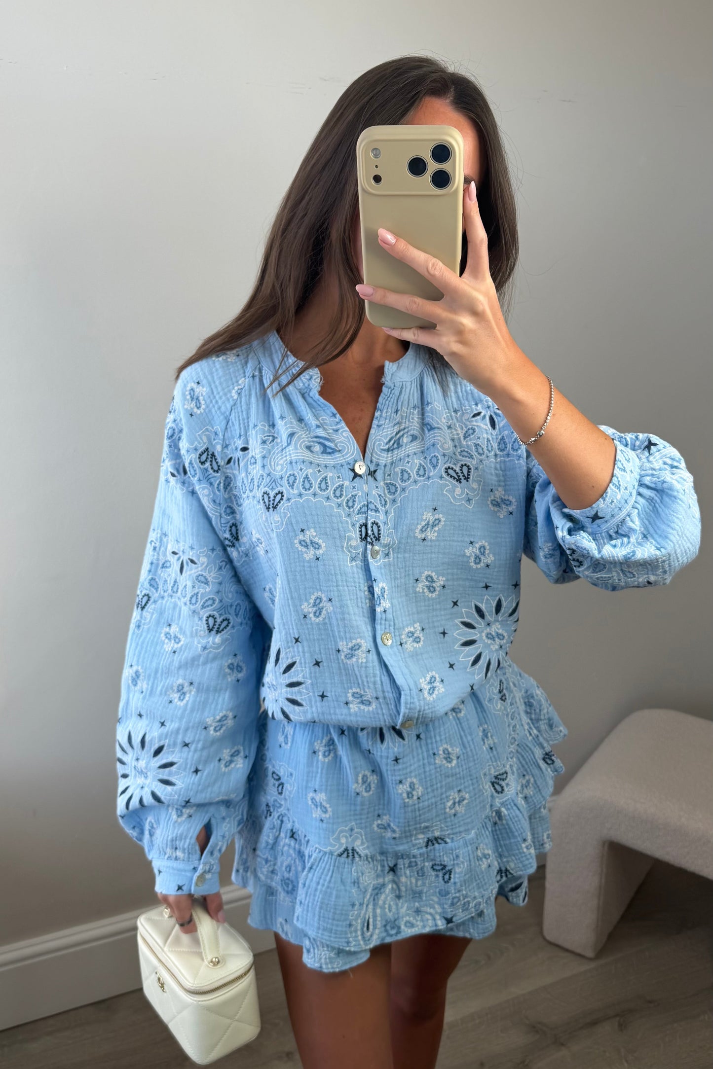 CHEESECLOTH TWO PIECE - BLUE