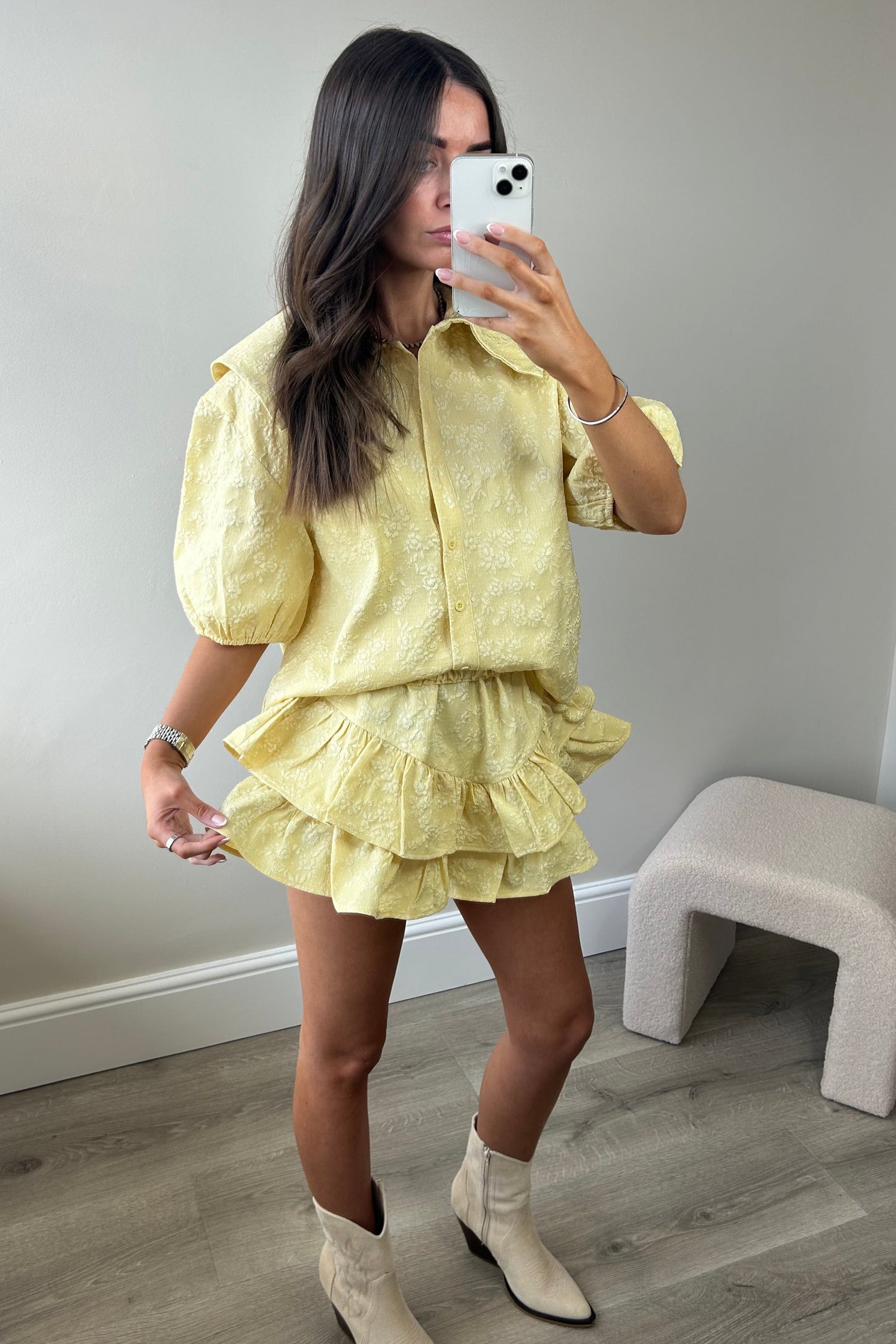 Yellow Shirt & Skort Co-ord