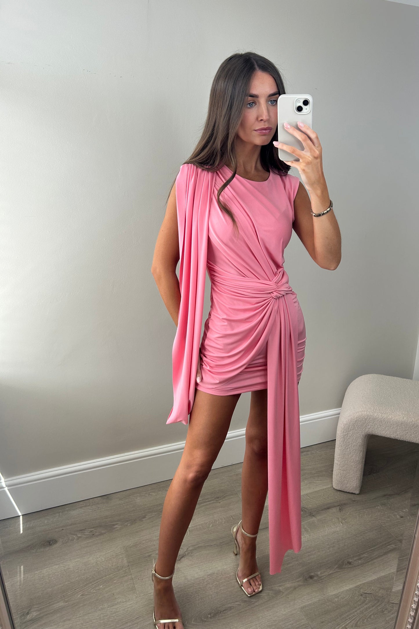 SLINKY MINI DRESS - PINK