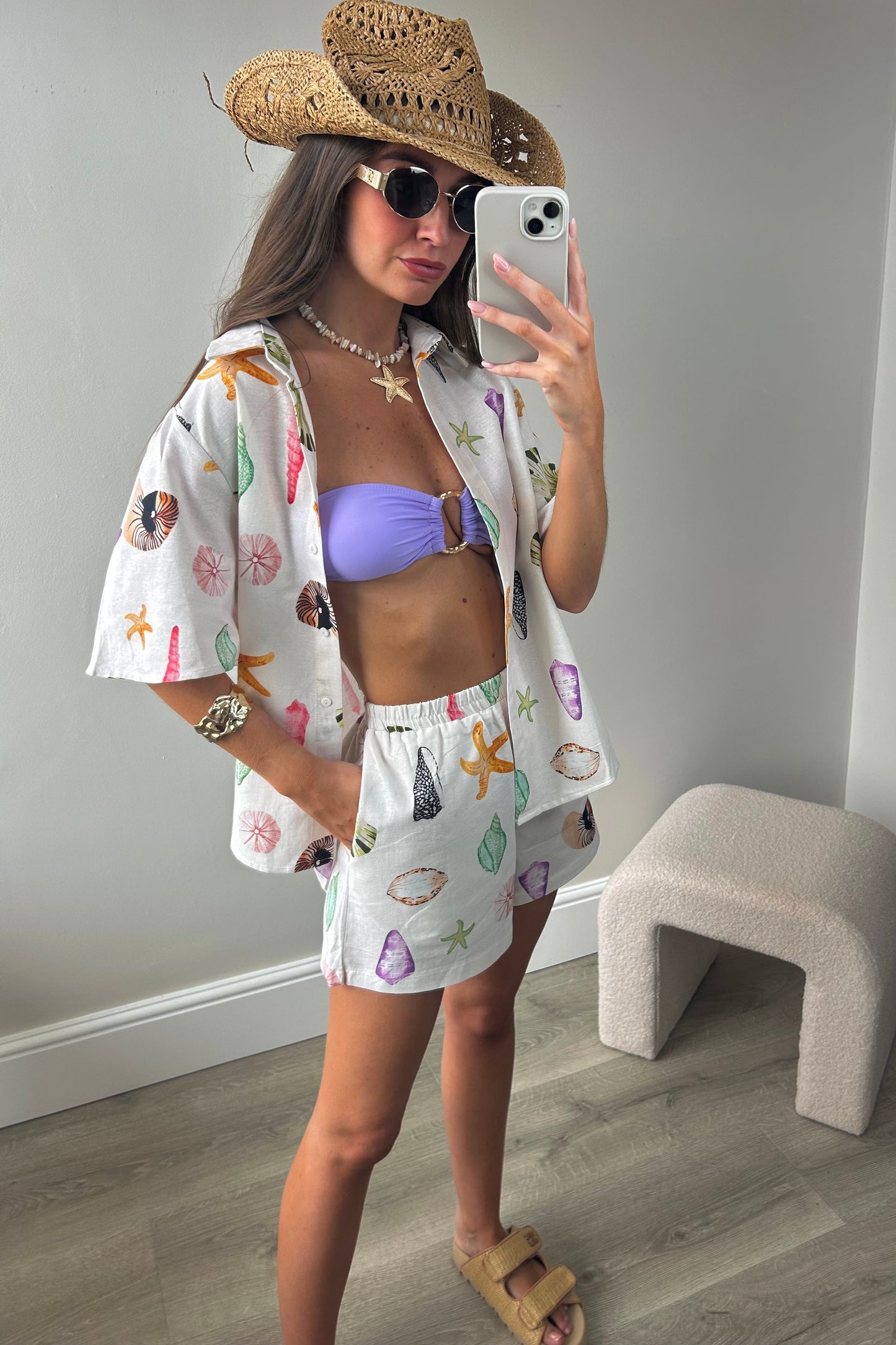 SEA SHELL SHIRT & SHORT SET