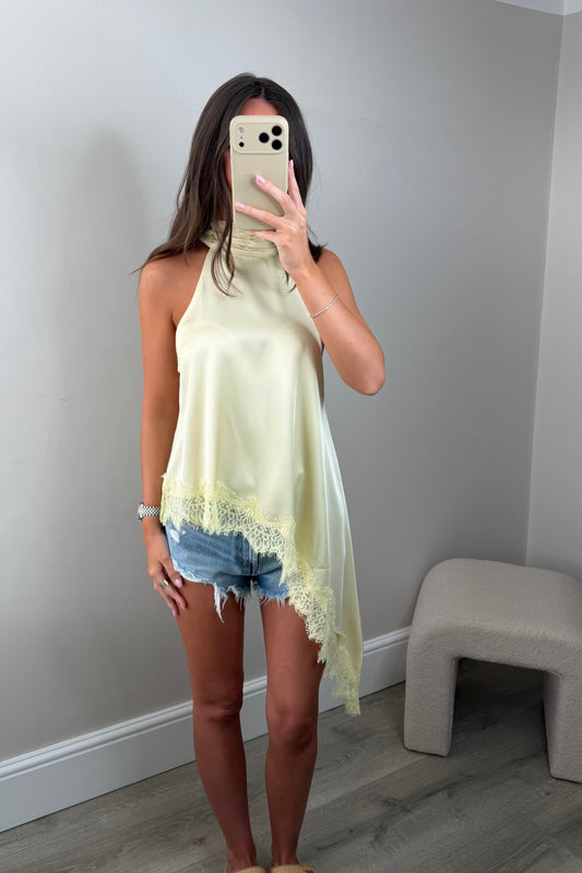 YELLOW LACE TOP