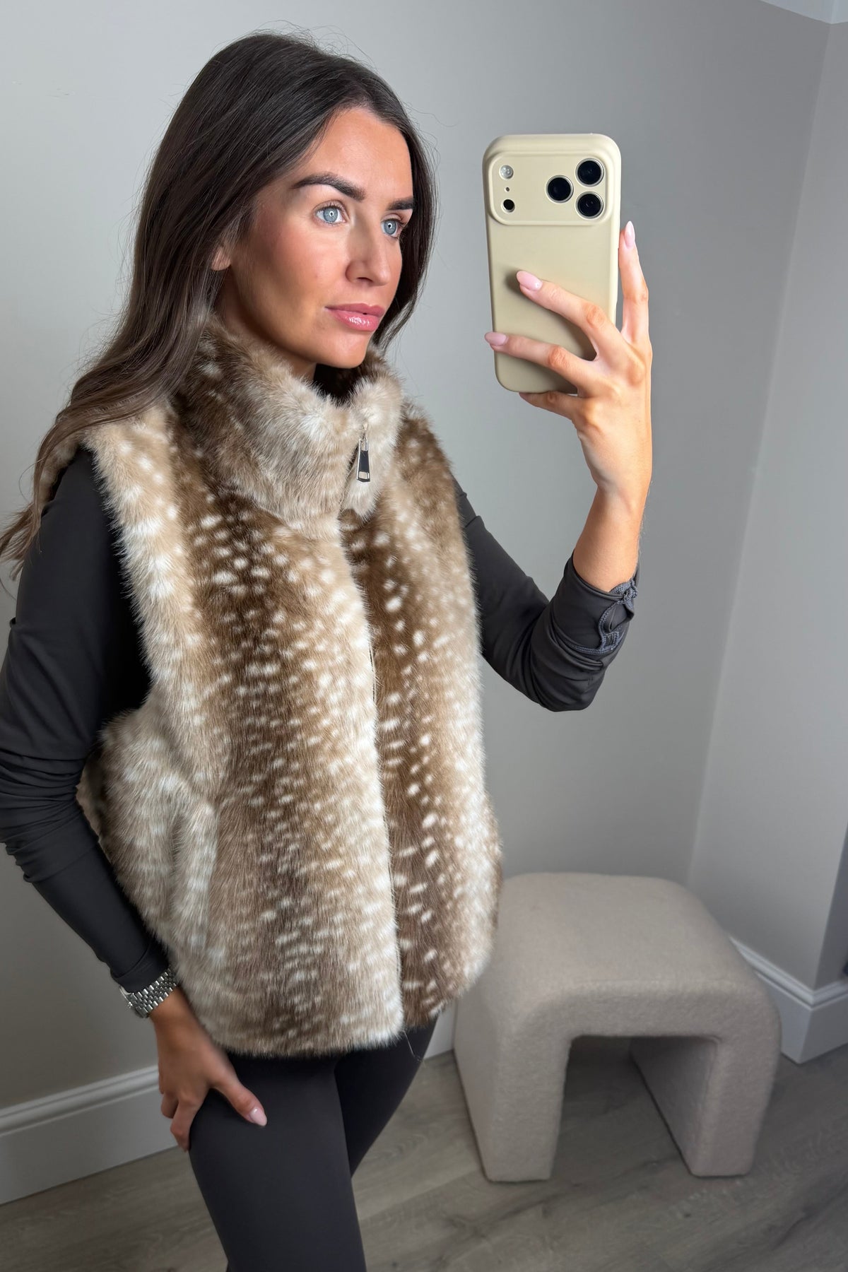 BAMBI STYLE GILET - BEIGE