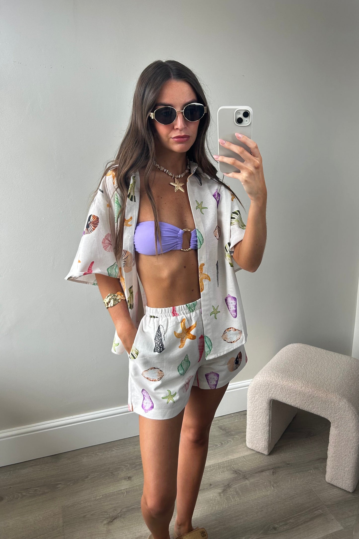 SEA SHELL SHIRT & SHORT SET