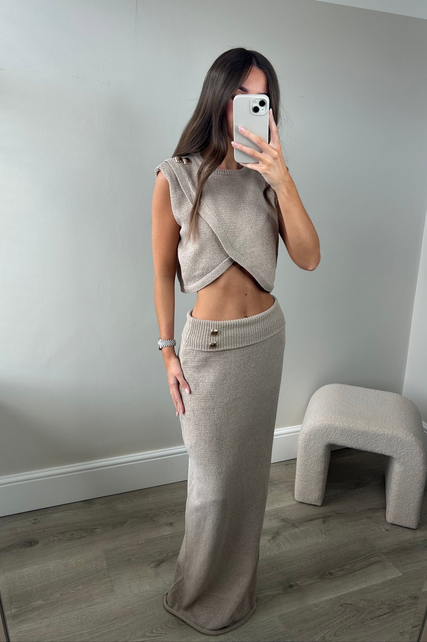 CROSS TOP & MAXI SKIRT SET