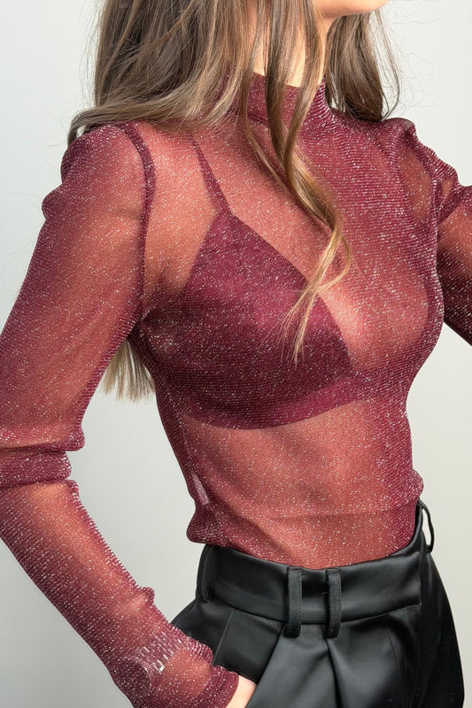 SHEER SPARKLE BODYSUIT