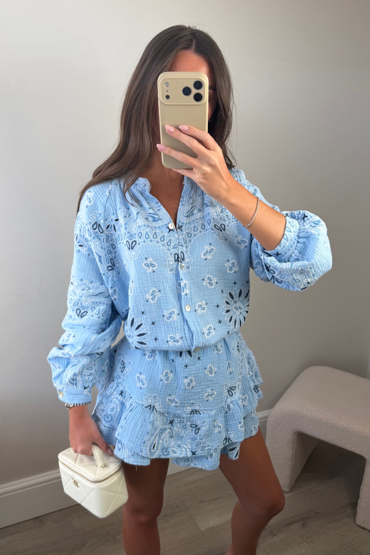 CHEESECLOTH TWO PIECE - BLUE