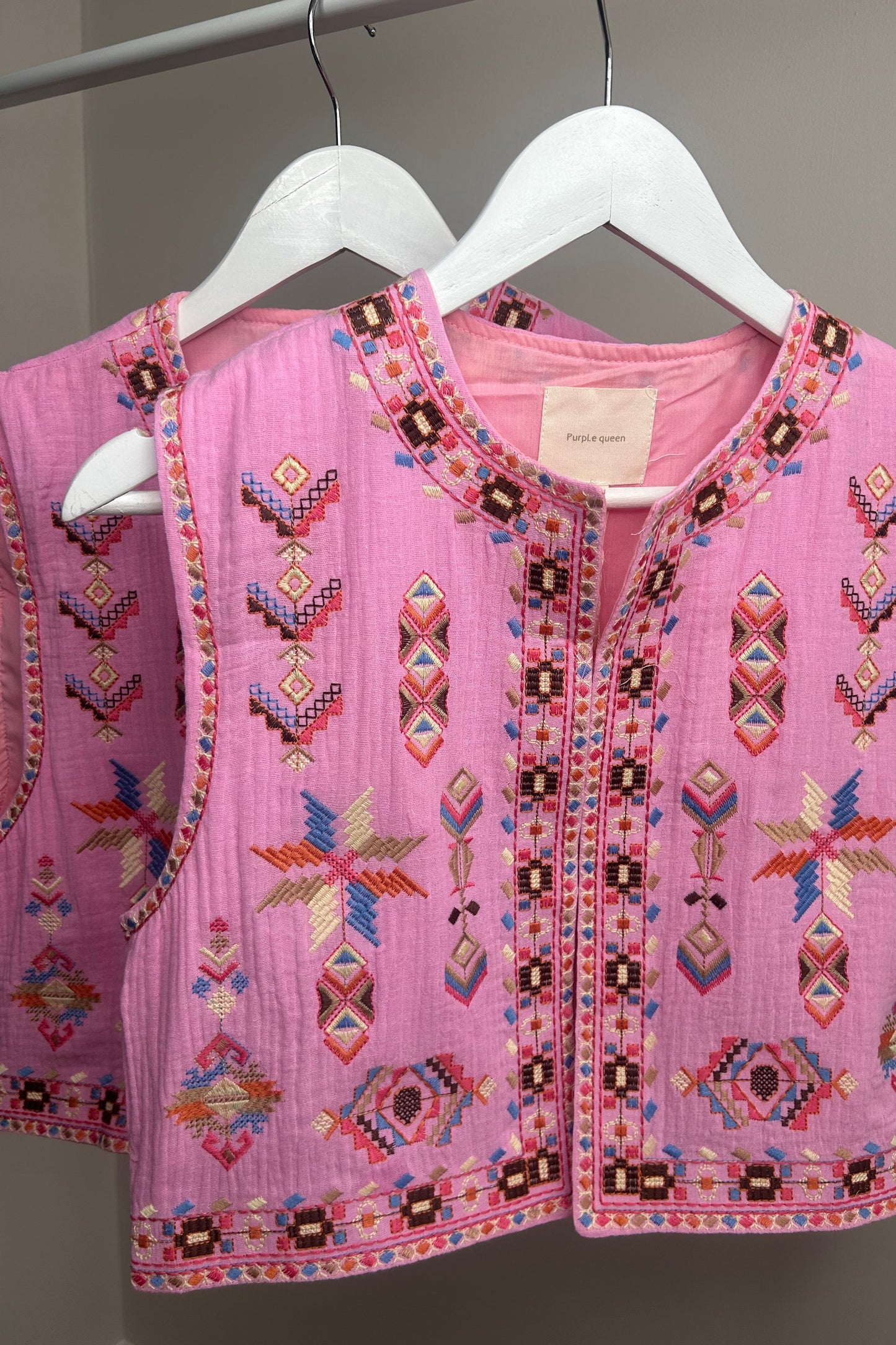 PINK PATTERNED WAISTCOAT