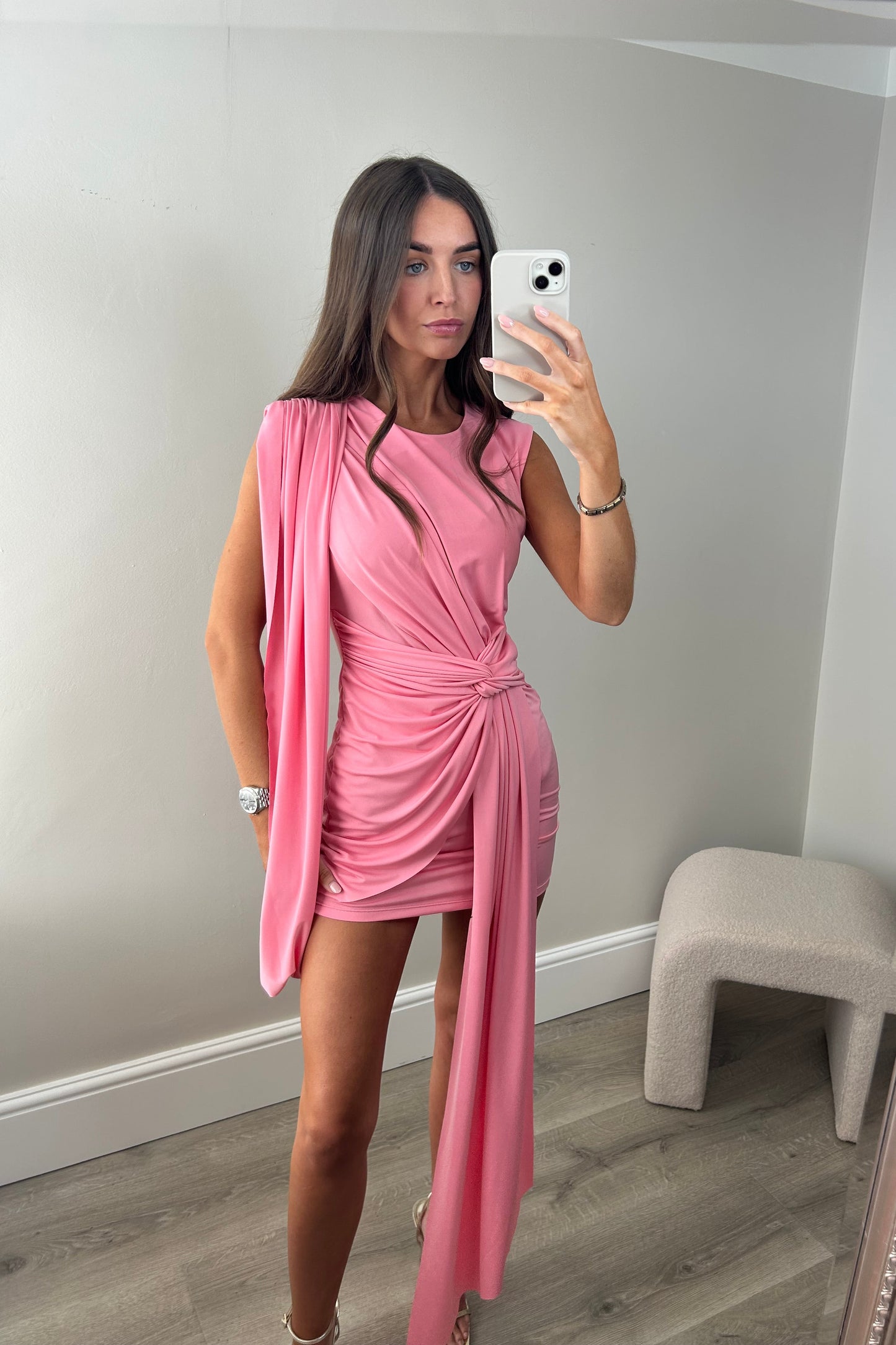 SLINKY MINI DRESS - PINK