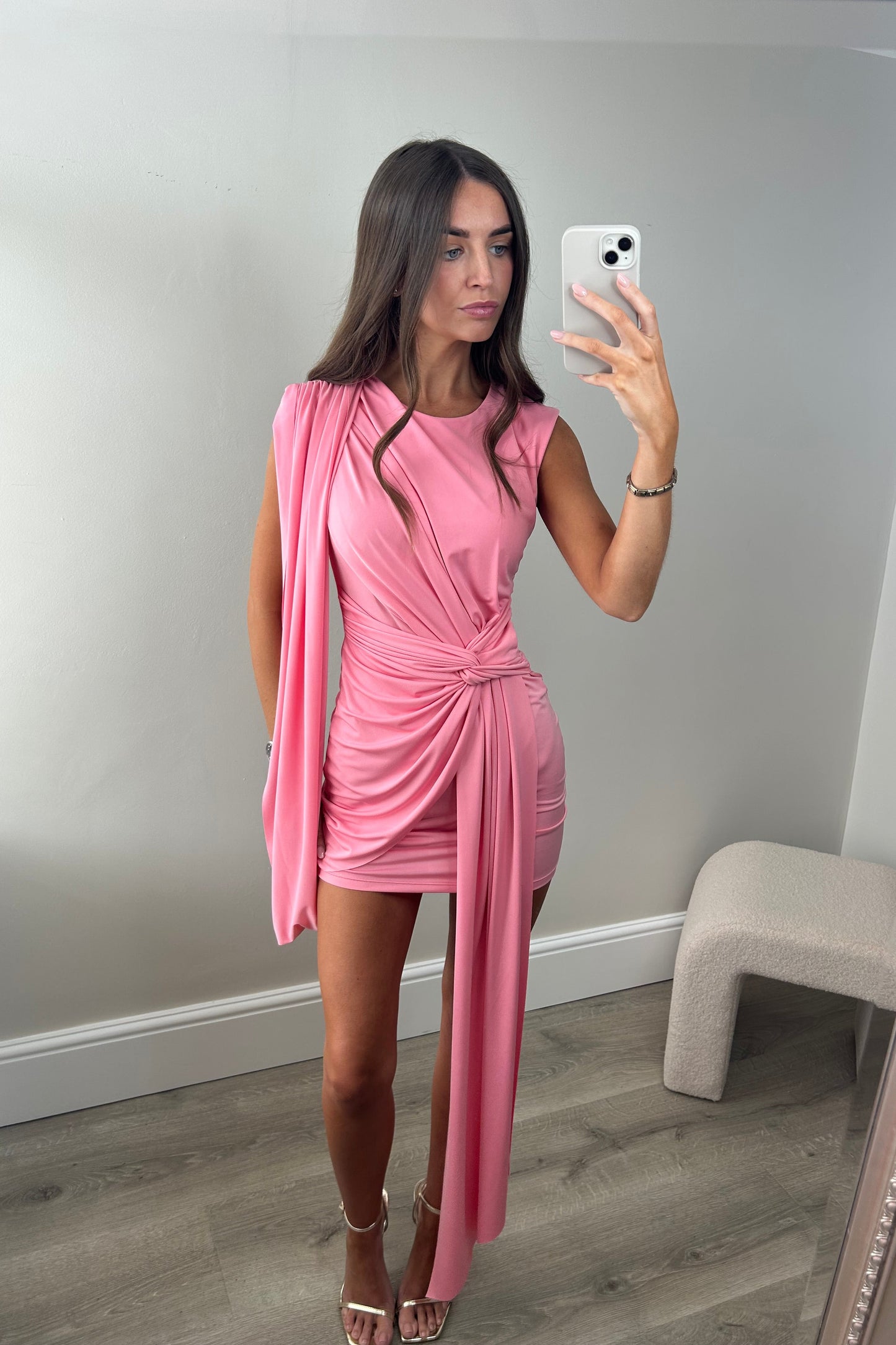 SLINKY MINI DRESS - PINK