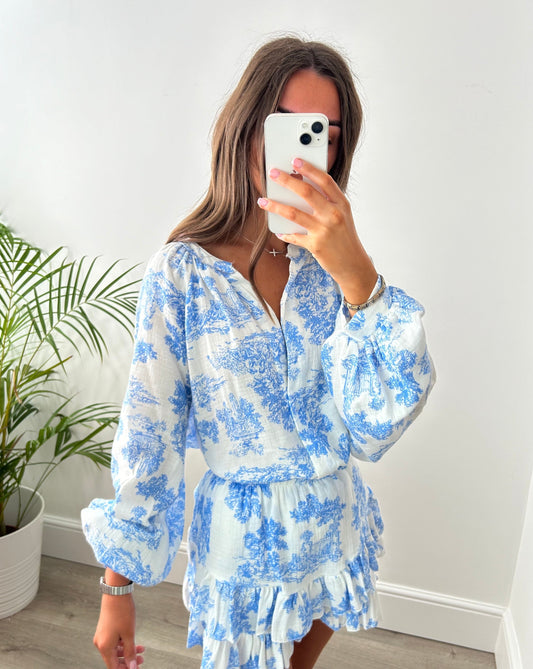 Blue Floral Co Ord