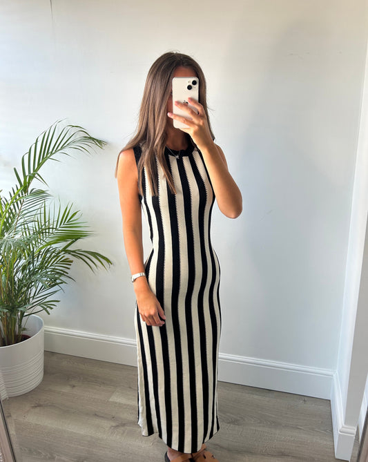 Black Striped Dress