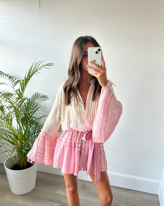Pink Kaftan Dress