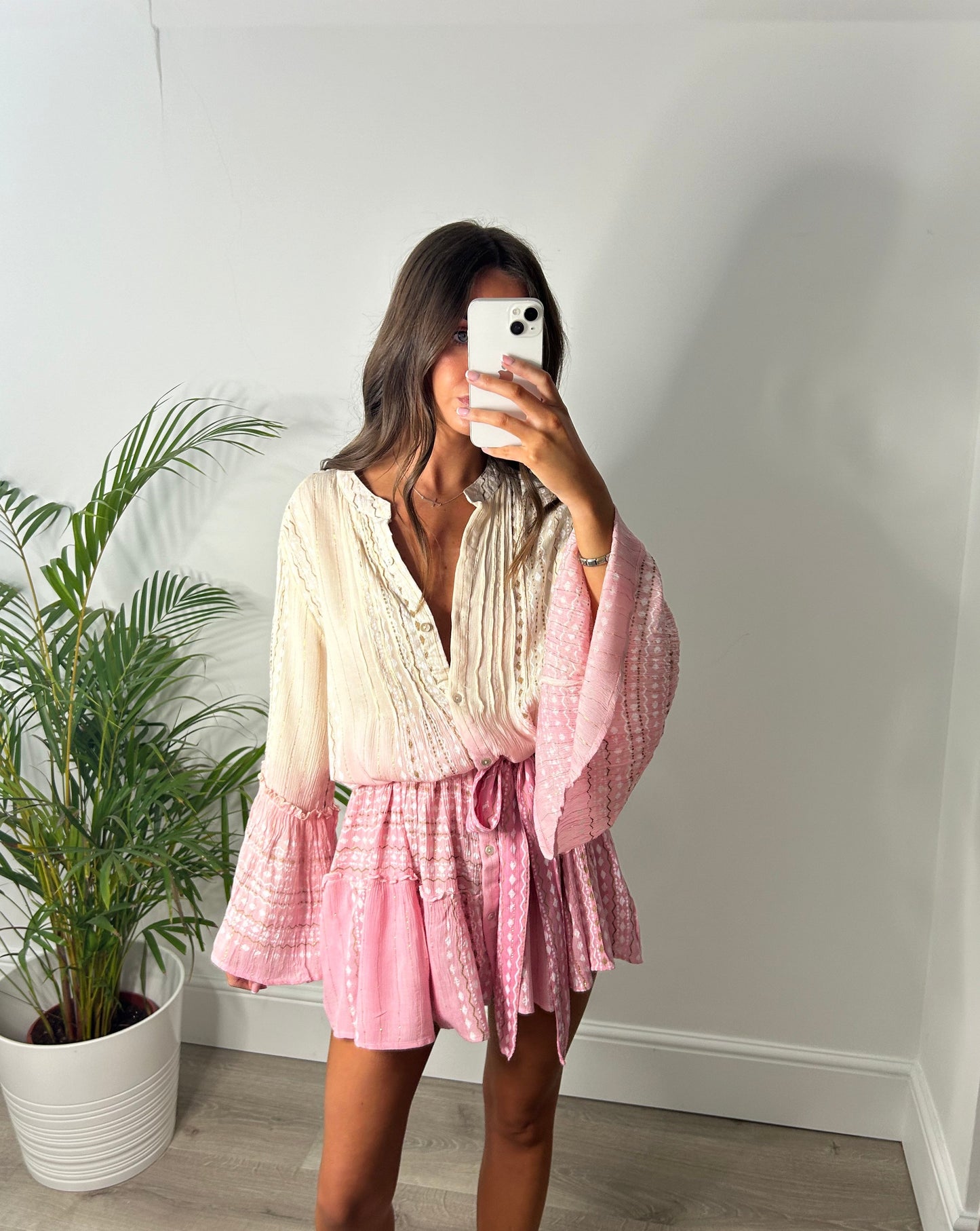 Pink Kaftan Dress