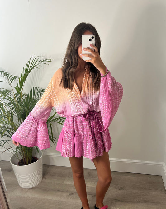 Peach Kaftan Dress